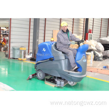 CE approved ride on floor scrubber drier for waiting hall